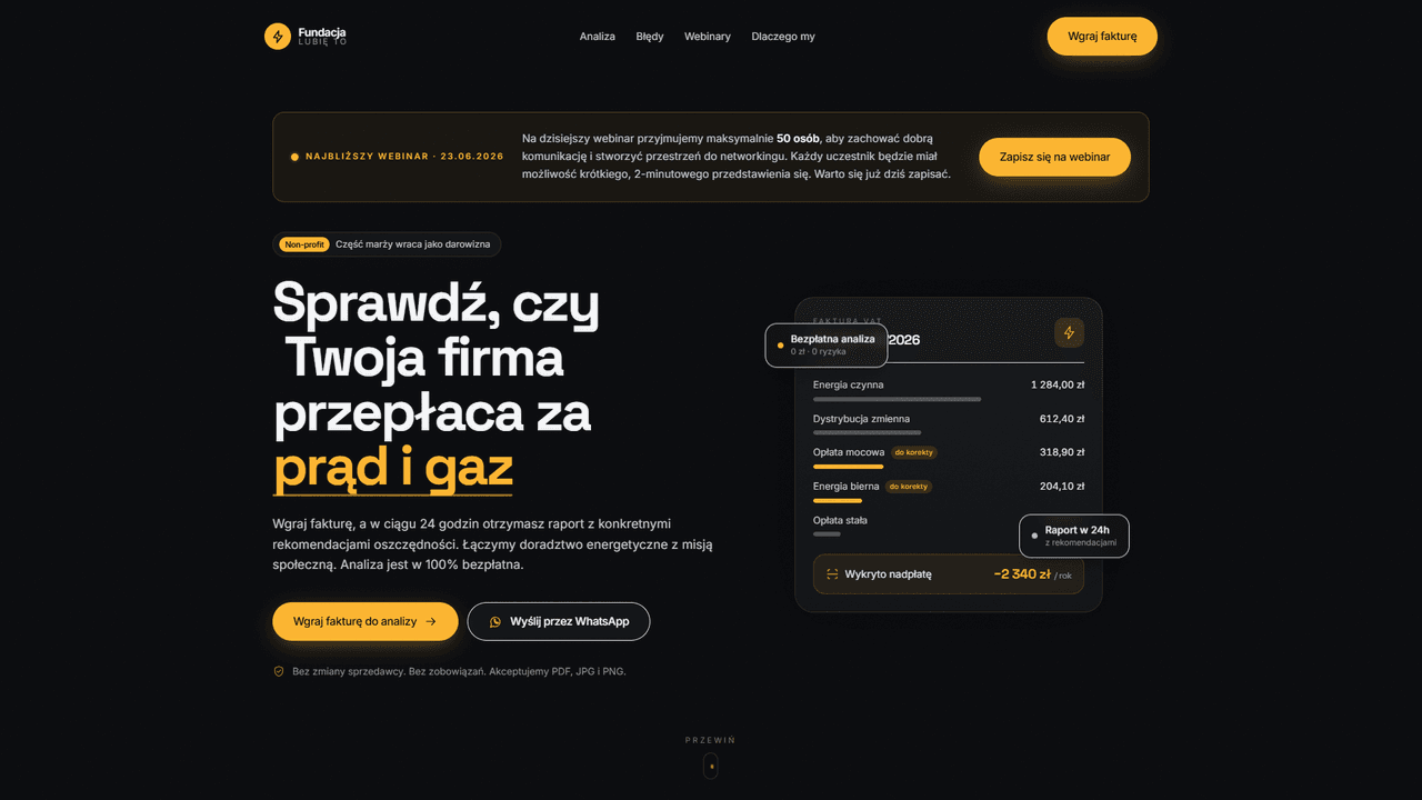 bizneslubieto.org — sekcja hero