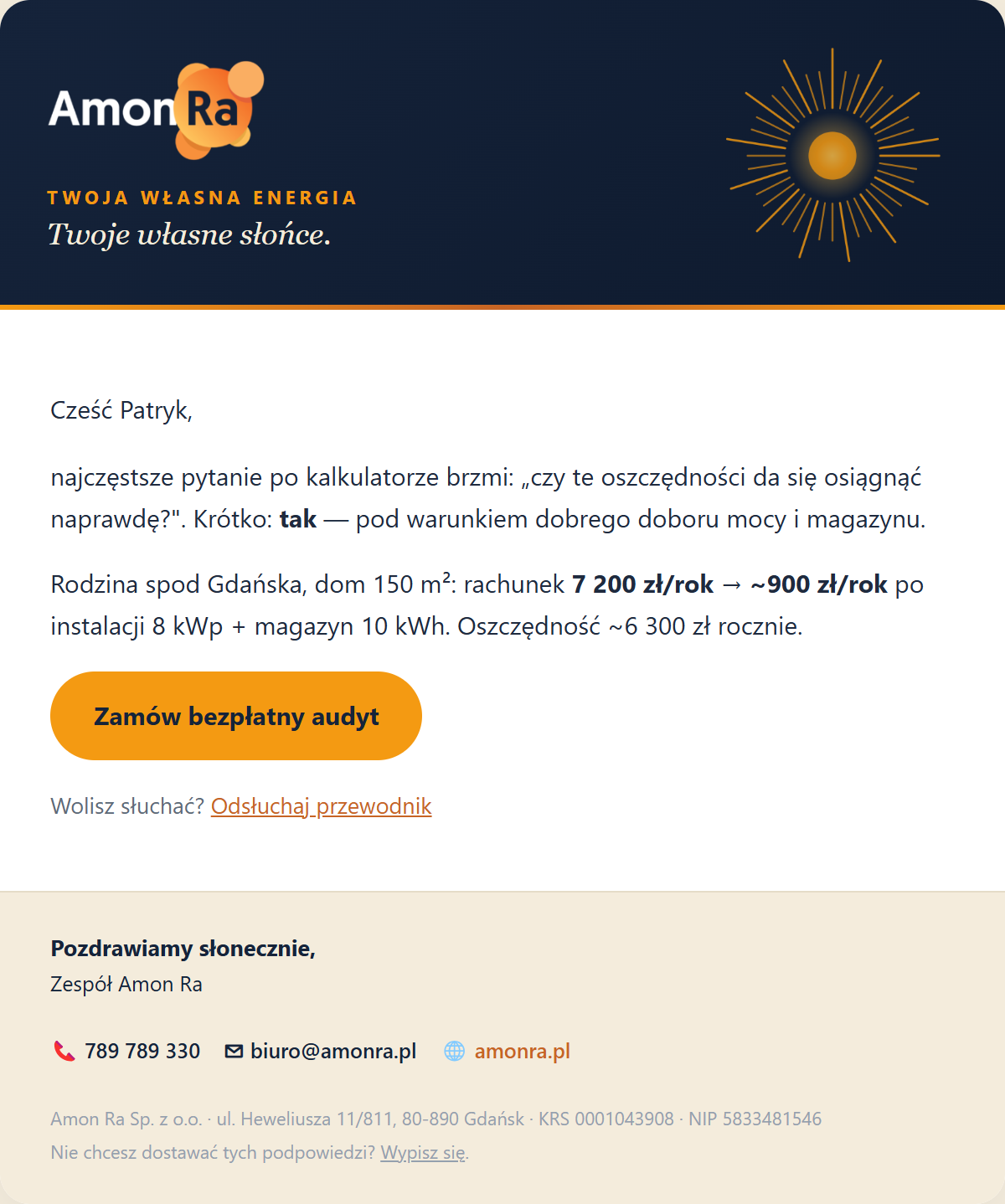 Mail — Czy ten wynik z kalkulatora jest realny?