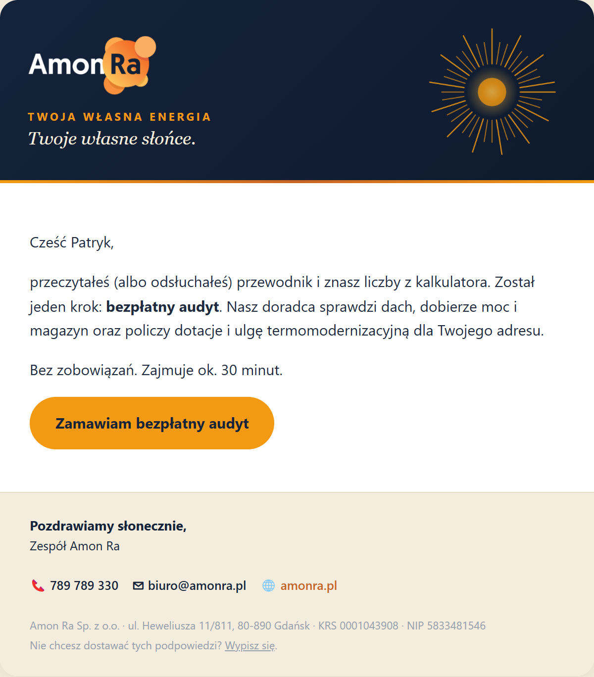 Mail — Ostatni krok: bezpłatny audyt dla Twojego domu